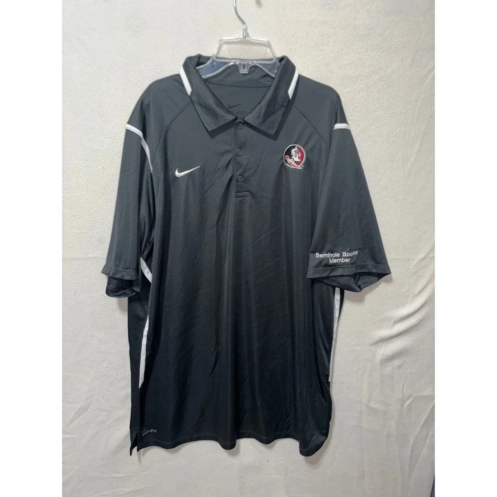 Lot of 2 Nike Dri-FIT Polo Shirt Florida Seminoles & Grey Nike‎ Golf Mens XL